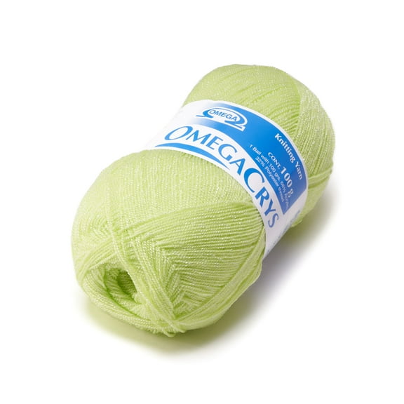 OMEGACRYS [100grs] 2 of 2 - by Omega - Fine Crystal Yarn great for all crafts - Color 39 - Citrous Green 230