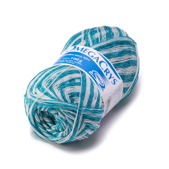 OMEGACRYS [100grs] 2 of 2 - by Omega - Fine Crystal Yarn great for all crafts - Color 67 - Oceanic 295