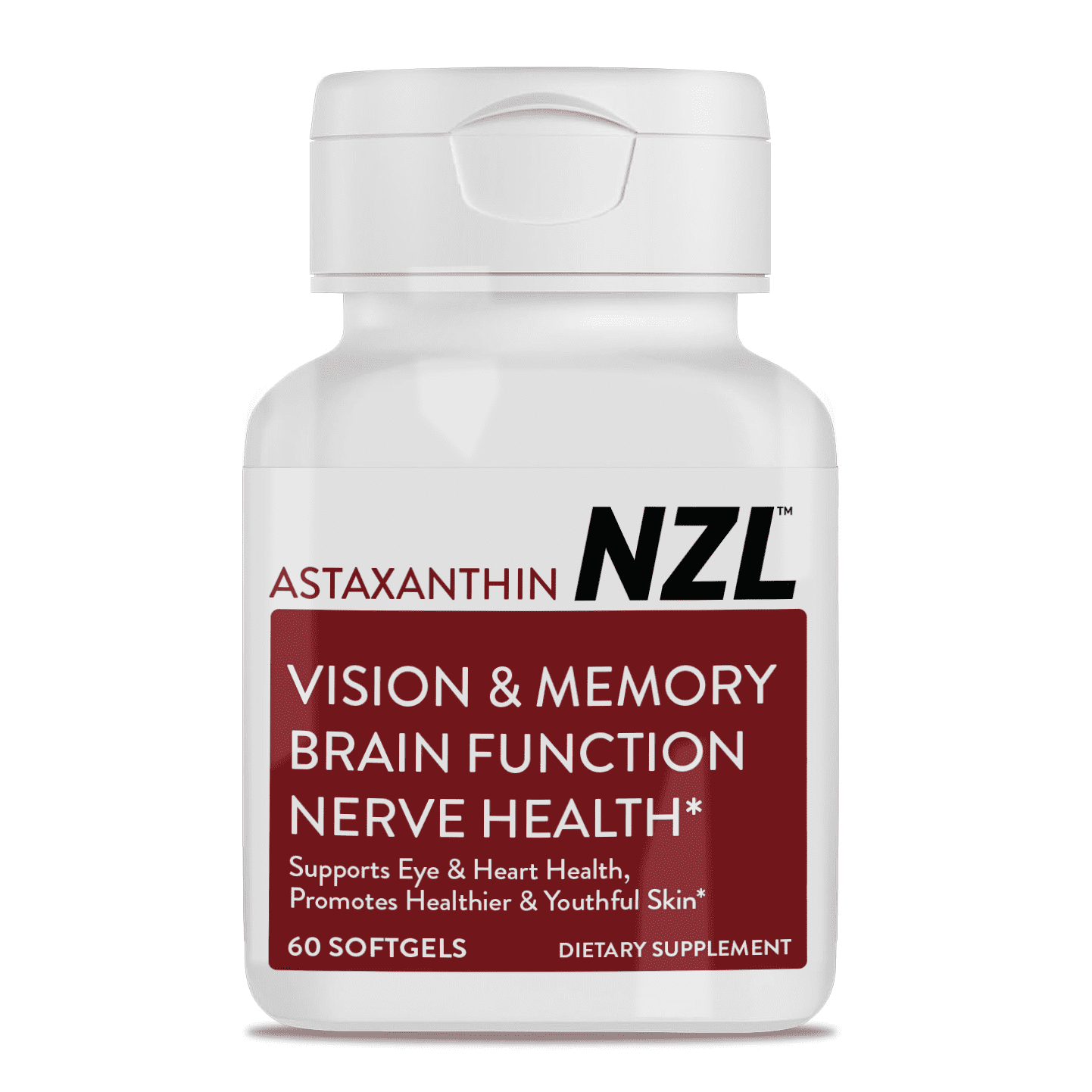 OMEGANZL NZL Astaxanthin Supports Heart, Eye & Brain Health, Anti-Aging Skincare & Cellular Protection, 12mg Astaxanthin per Serve, 60 Softgels
