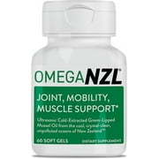 OmegaNZL Original Omega-3 Joint Support Supplement, Green-Lipped Mussel Oil, 60 Softgels