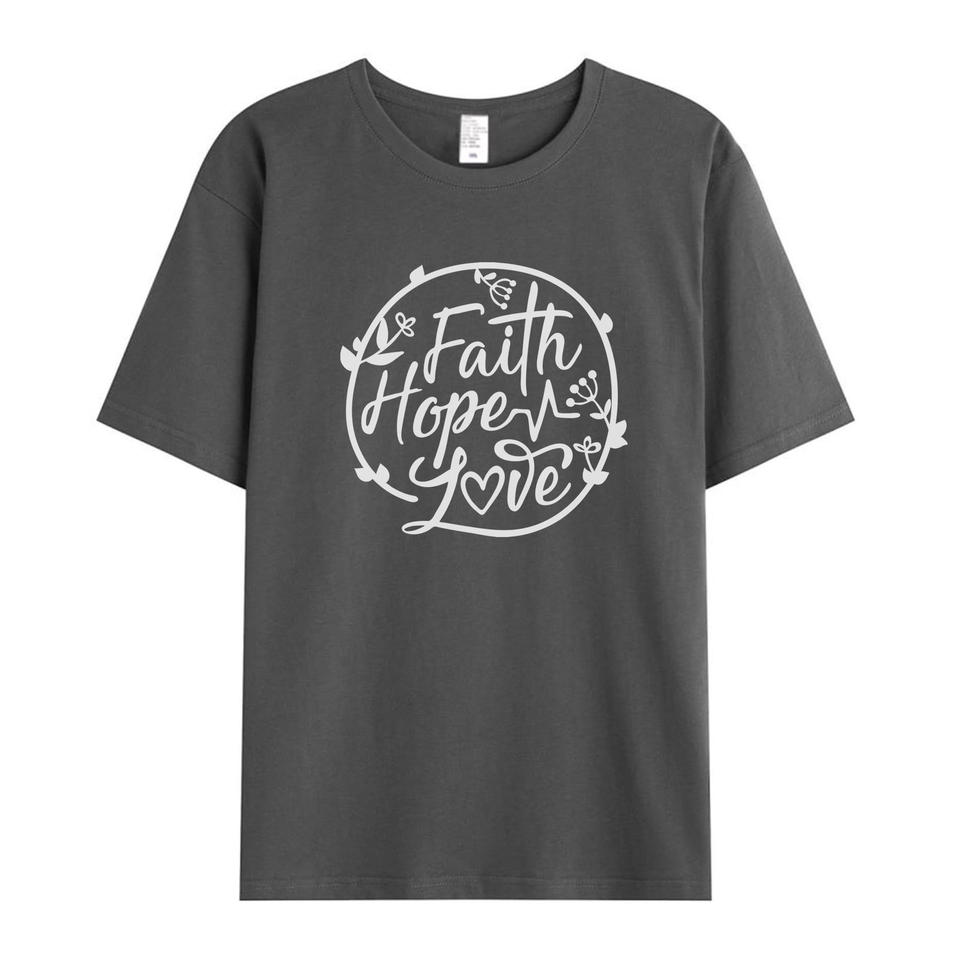 Women Faith Graphic V-Neck Cute Tee Shirts Tops Puerto Rico