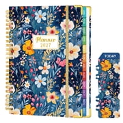 OMEYA 2027 Planner, Hardcover Planner Calendar Notebook 5.8" x 8.3", 2027 Planner Weekly and Monthly with Inner Pockets, Monthly Tabs, Elastic Closure, Cute Planner for Women