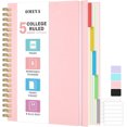 thumbnail image 1 of OMEYA 5 Subject Notebooks College Ruled, Spiral Notebook 8.5 x 11in with Dividers, 300 Pages 100GSM Thick Spiral Writing Journal for Women & Men, Large A4 Lined Journal for Work, Campus, 1 of 7