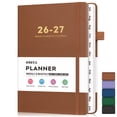 thumbnail image 1 of OMEYA Planner 2026 2027, A5 Leather Weekly & Monthly Planner, 12-Month Jul.26-Jun.27, Premium Hardcover Planner for Professionals, Inner Pockets, Monthly Tabs, Efficient Time & Goal Planning, 1 of 8