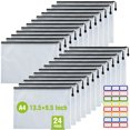 thumbnail image 1 of OMEYA Zipper Pouch, 24pcs Waterproof Plastic A4 Mesh Zipper Pouch, Letter Zipper File Bags, Multi-purpose Document Pouch Mesh Bags for School Office Traveling Organization, 1 of 7