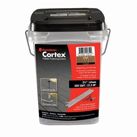 OMG 5063116 2.5 in. Fasten Master Cortex Saddle Torx Tap Button Head Composite Deck Screws