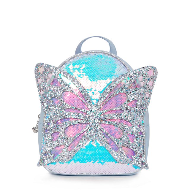 OMG Accessories 10" Butterfly Sequin Mini Backpack