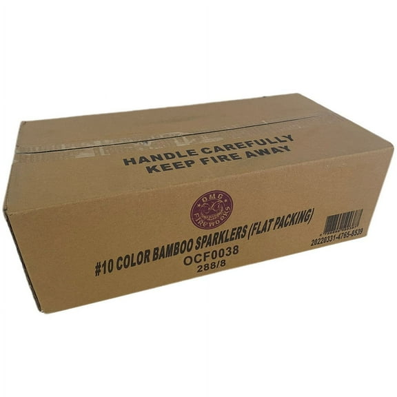 OMG Fun Time 10 Inch Bamboo Color Sparklers Wholesale Case 288/8