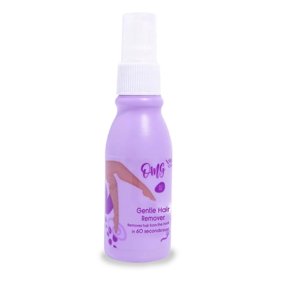 OMG Gentle Hair Remover Spray, Fast Depilatory for Body Hair, Citrus & Lemongrass, 60 mL