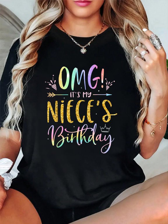 OMG It's My Niece's Birthday Happy Bday Uncle Aunt Tie Dye T-Shirt