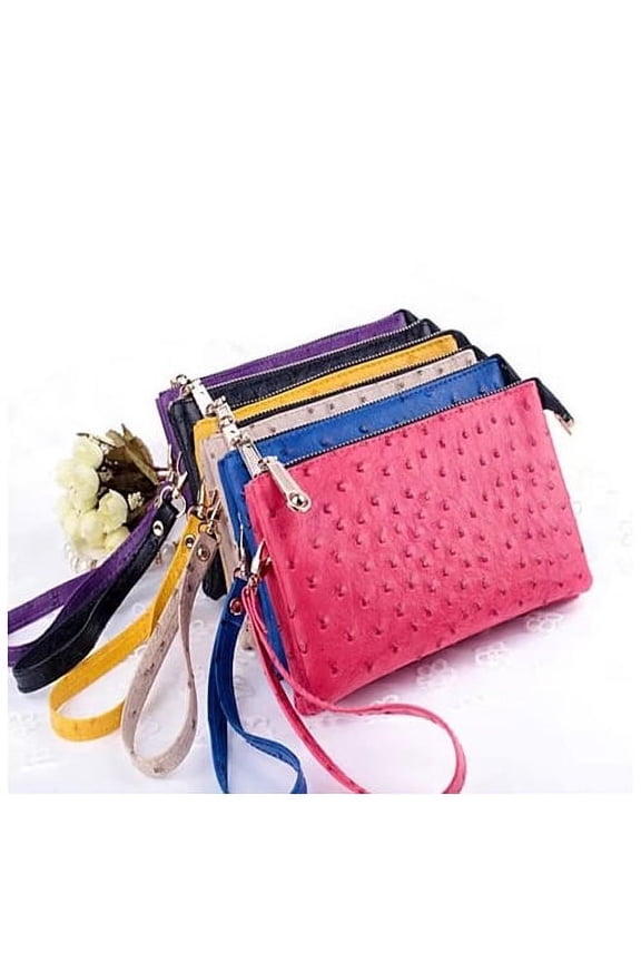 OMG OMG FAUX OSTRICH LEATHER PURSES