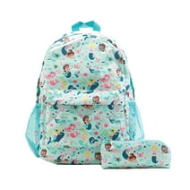 OMG ORGANIZE MY GEAR 2-in-1 Kids Backpack & Pencil Pouch Set, Elementary School Backpack for Kids (Mermaids)