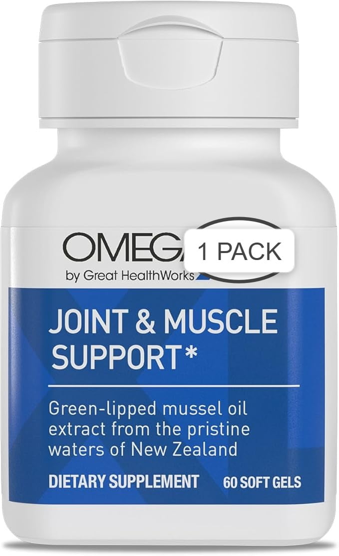 OMG / XL Advanced Joint Support Supplement soft gel  for Relief - Natural Muscle Support, Green Lipped Mussel Oil, Soft Gel Pills, Drug-Free, 60 Count