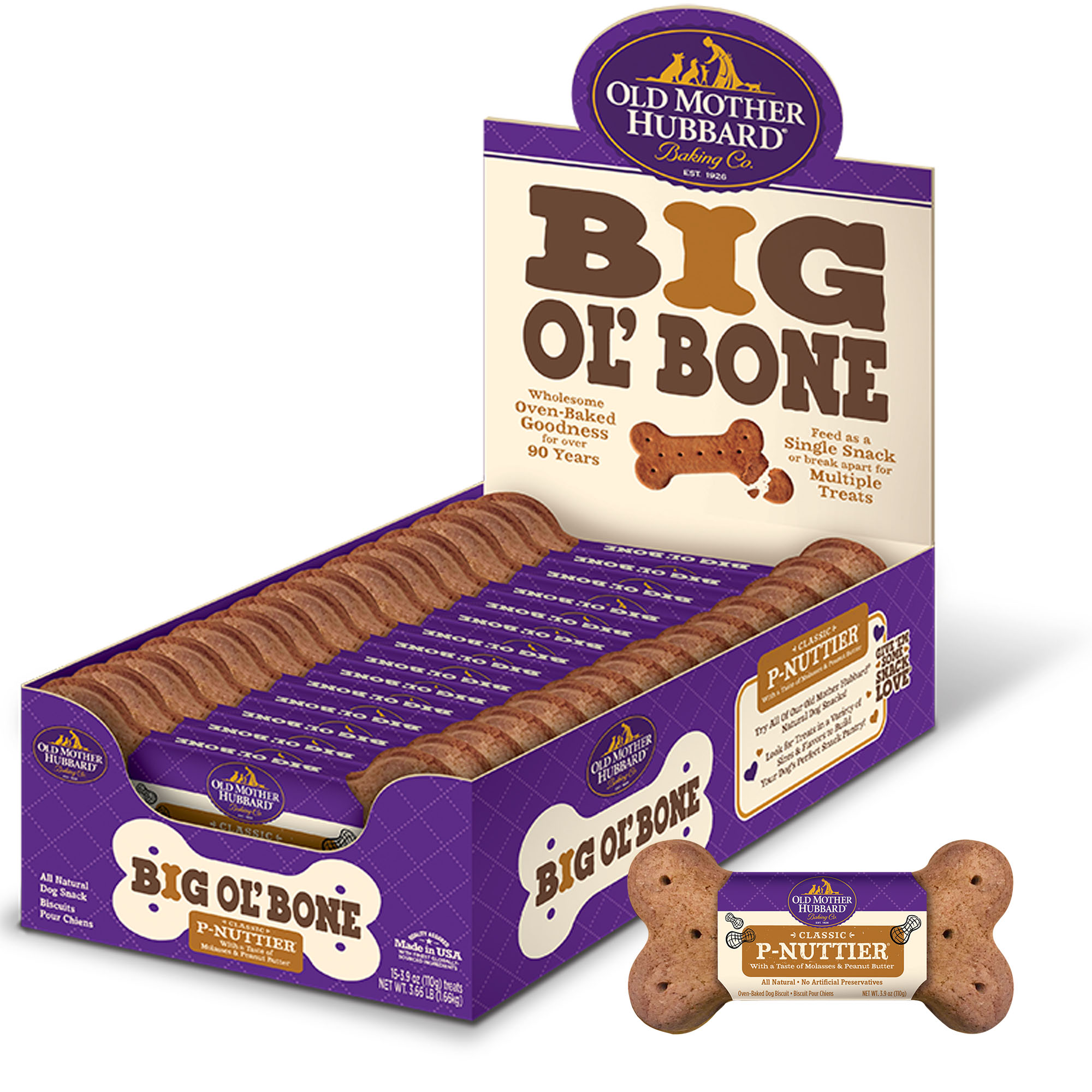 OMH Big Ol' Bone - P-Nuttier (Pack of 15) - image 1 of 7