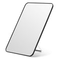 thumbnail image 1 of OMIRO 10" x 7" Modern Tabletop Makeup Mirror with Foldable Stand & Hanging Hole for Shaving, Black, 1 of 6