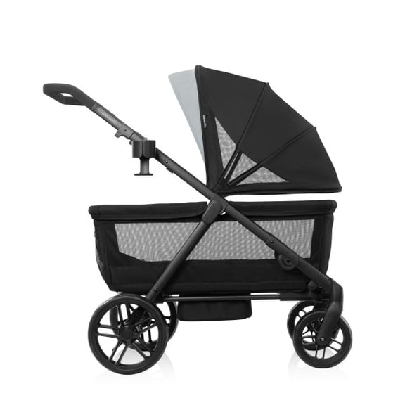 Evenflo Omni Crew 3-in-1 Stroller Wagon, Licorice Black