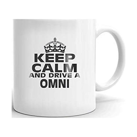 OMNI Keep Calm and Drive Coffee Tea Ceramic Mug Office Work Cup Gift 15 oz