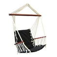 thumbnail image 1 of OMNI Patio Swing Seat Hanging Hammock Cotton Rope Chair With Cushion Seat Black, 1 of 2