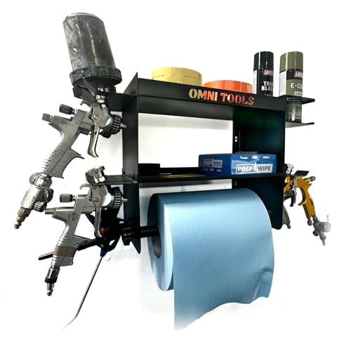 Multi Tool Box Rack Omni Tools Heavy-Duty Steel Multi-Function Shop Organizer with Paper ...