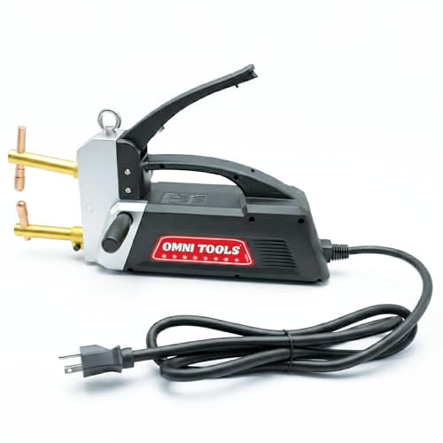 OMNI TOOLS T4000 Portable Spot Welding Machine 4000A Peak Current, Microprocessor Controlled, Pulse & Continuous Modes, 220V Single Phase, Includes 4 Copper Welding Arms