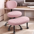 thumbnail image 1 of OMNIBERG Ergonomic Cross Legged Office Chair, Criss Cross Desk Chair ADHD Meditation Yoga Seat with Adjustable Height, Lumbar Support and Footrest, Kneeling Chair with Wheels, Pink, 1 of 7