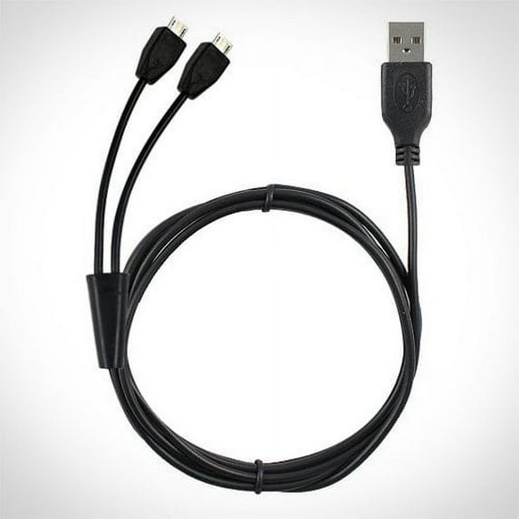 OMNIHIL 10 Foot Long Dual Micro-USB Splitter Cable Compatible with Cobra ACXT645 Walkie-Talkies