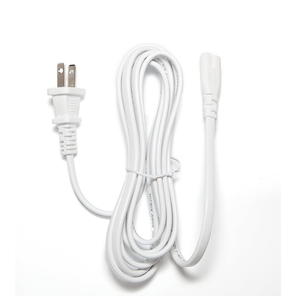 OMNIHIL (10ft Long) AC Power Cord for Arris Router Modem; Vizio, Sharp Sanyo Emerson TV; Sony PlayStation 1 2 PS1 PS2; Bose Companion 3 5 Speaker Audio System (White)