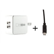 OMNIHIL 2-Port USB Charger w/ USB Cable for ZEROLEMON Fast Wireless Charger Stand