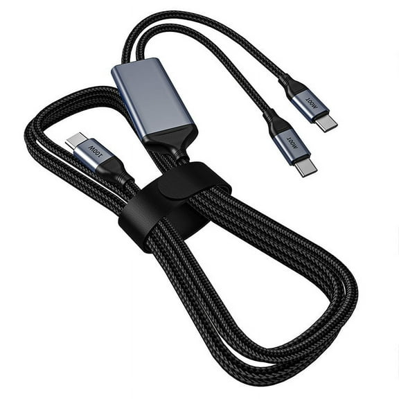 OMNIHIL 3.2FT USB-C Splitter Cable Compatible with iPad Pro 12.9-inch (5th/4th/3rd/2nd/1st generation),