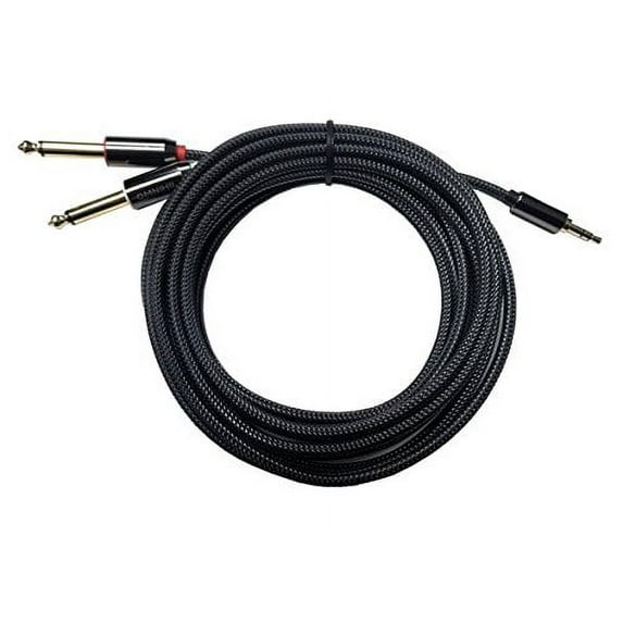 OMNIHIL 3.5mm 1/8" TRS Male to Dual 1/4" TS Male Mono Stereo Y-Cable Splitter Compatible with Magnatone SL-100 Slash Signature Tube Amplifier Head