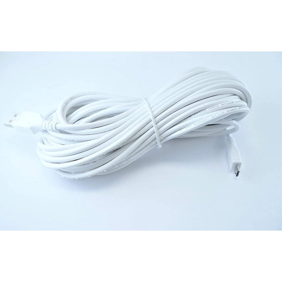 OMNIHIL 30FT White High Speed Micro-Usb 2.0 Cable Compatible with DeWalt Bluetooth Radio Adaptor Model: DCR002