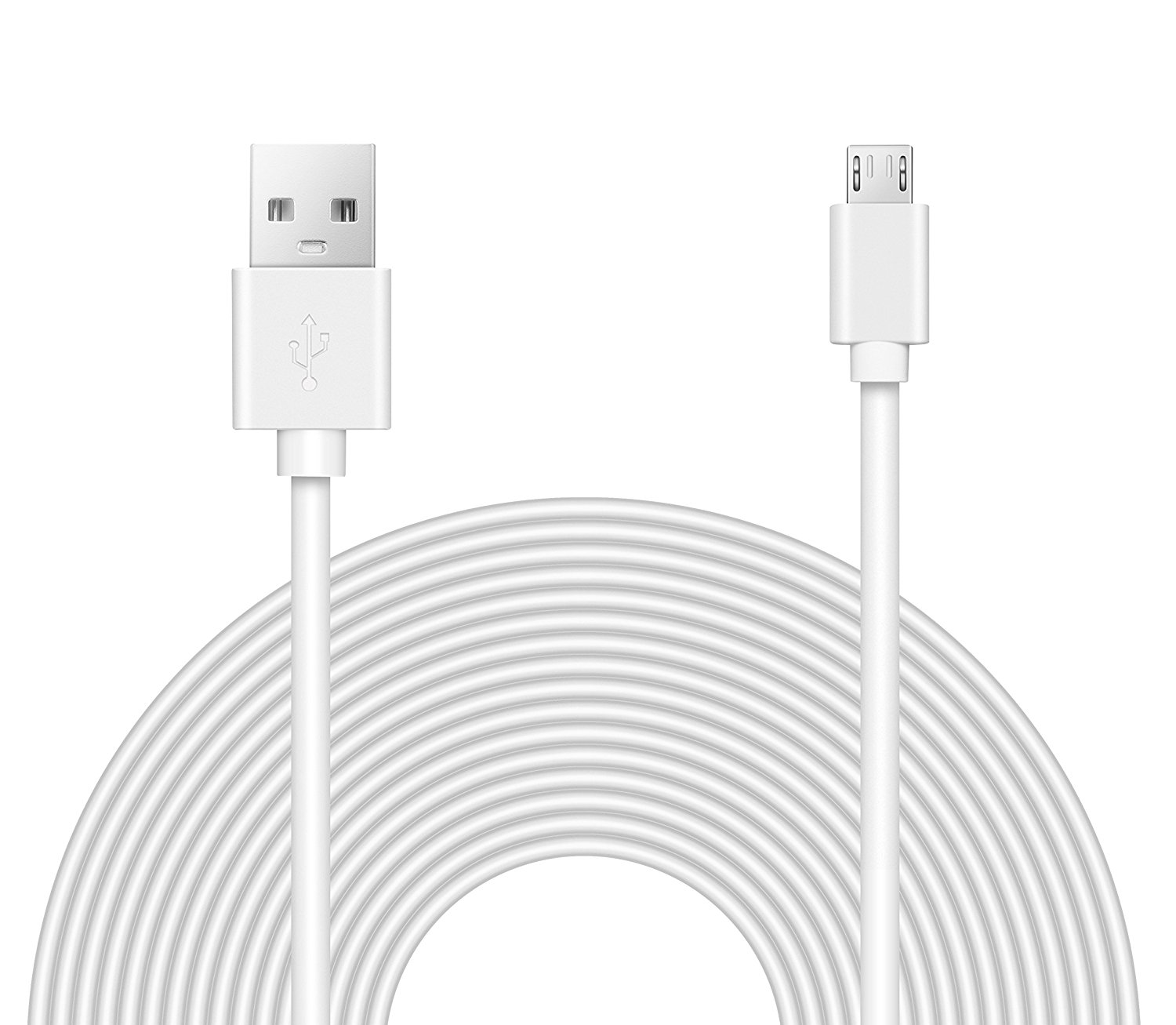 OMNIHIL (32FT) 2.0 High Speed USB Cable for Sony SRSX2 Ultra-Portable NFC Bluetooth Wireless Speaker (White) with Speakerphone - WHITE - image 1 of 2