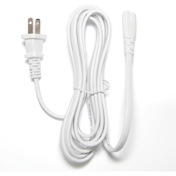 OMNIHIL 5 ft White 2-Prong AC Power Cord Compatible with Mac mini MU9D3LL, A MU9E3LL, A MCX44LL, A