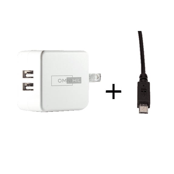 OMNIHIL Replacement 2-Port USB Charger for TASCAM DR-40