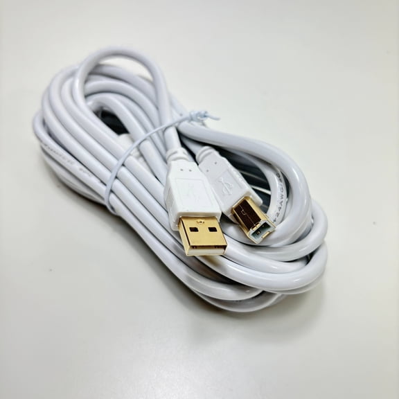 OMNIHIL White 15 FT Long High Speed USB 2.0 Cable Compatible with CANON PIXMA IP3000