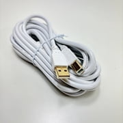 OMNIHIL White 15 FT Long High Speed USB 2.0 Cable Compatible with HP LaserJet PRO MFP M227FDW