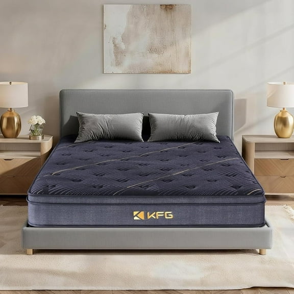 OMOGS Full Size Mattress 10 Inch, with Memory Foam & Individually Wrapped Pocket Coils for Support, Medium Comfort, Breathable & Durable, for Comfortable Sleep & Pressure Relief, Fiberglass-Free