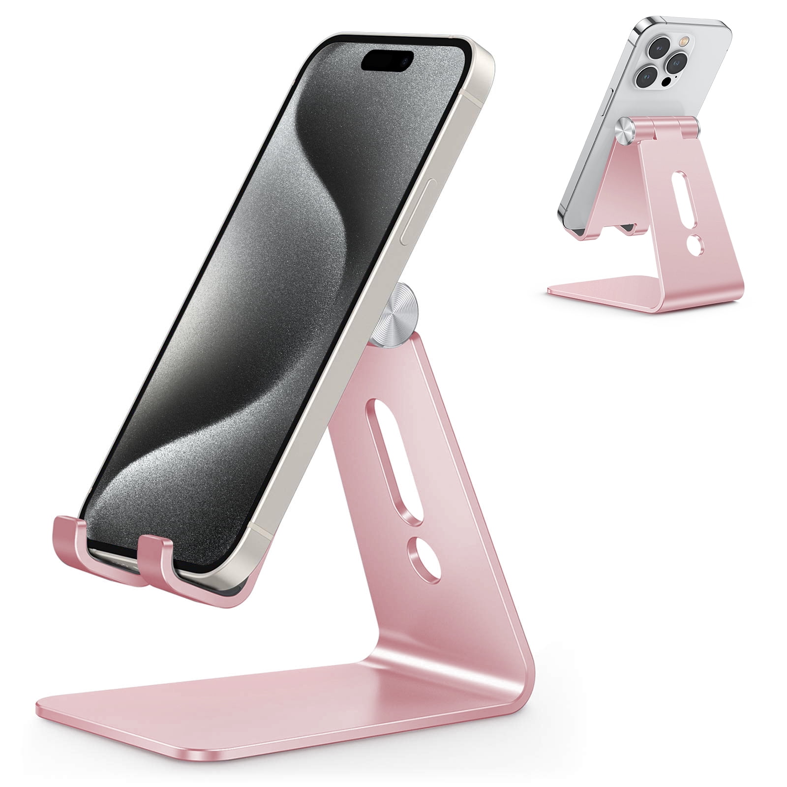 OMOTON Upgraded Aluminum Cell Phone Stand, C1 Durable Cellphone Dock with  Protective Pads, Smart Stand Designed for iPhone 15, 14/13/12/11 Pro Max XR