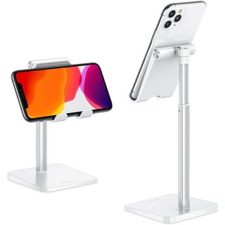 Basics Adjustable Aluminum Cell Phone Desk Stand for iPhone and  Android, Black
