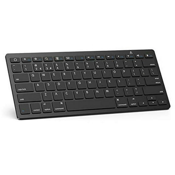 OMOTON Ultra-Slim Bluetooth Keyboard Compatible with iPad 10.2(8th/ 7th Generation)/ 9.7, iPad Air 4th Generation, iPad Pro 11/12.9, iPad Mini, and More Bluetooth Enabled Devices, Black