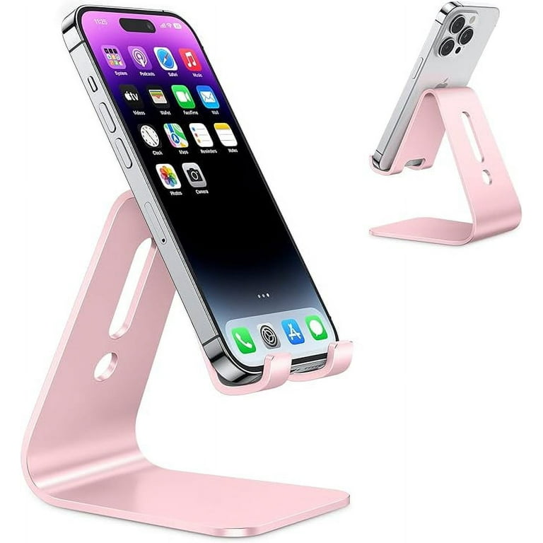 OMOTON Upgraded Aluminum Cell Phone Stand, C1 Durable Cellphone Dock with  Protective Pads, Smart Stand Designed for iPhone 15, 14/13/12/11 Pro Max XR