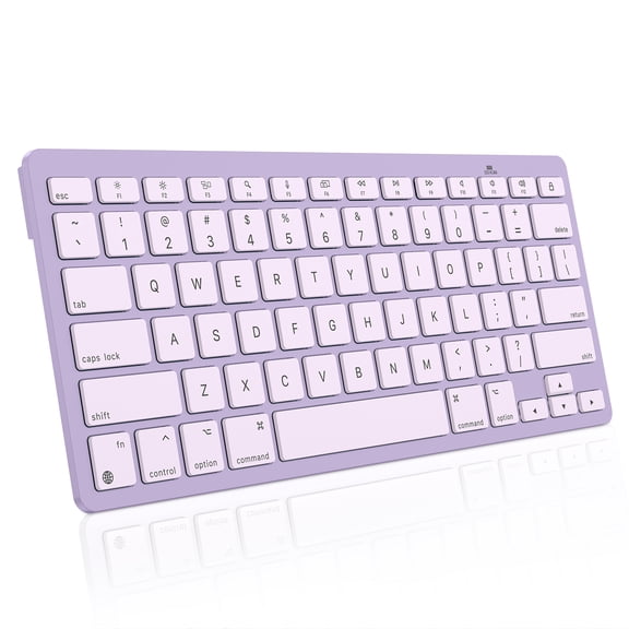 OMOTON Wireless Bluetooth Keyboard for Mac, Ultra-Slim Portable Ergonomic Design, Compatible with MacBook Pro/Air and iMac, Purple