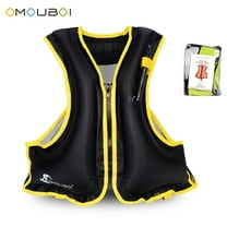 OMOUBOI Adult Inflatable Swim Vest for Snorkeling Device Swimming Drifting Surfing Saving