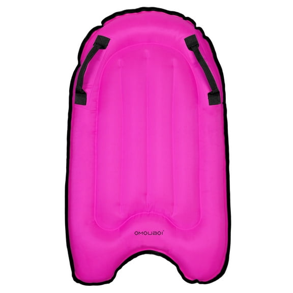 OMOUBOI Inflatable Board Soft Surfboards with Handle Portable Wave Body Boards for Surfing, Swimming Pink
