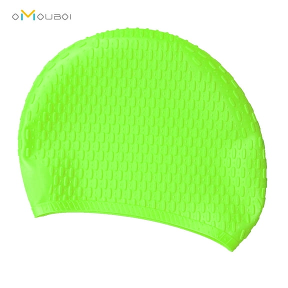 OMOUBOI Soft Silicone Solid Swim Cap Unisex Bathing Cap Anti-Slip Swim Pool Hat