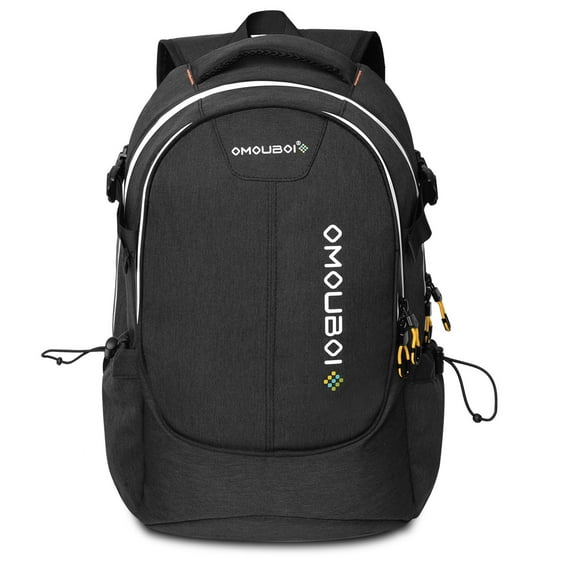 OMOUBOI Travel Laptop Backpack Water Resistant Unisex Business Slim Backpack 15.6" College School Computer Bag Black