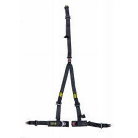 OMP Racing OMPDA509071 Strada 3 Series Harness 3 Point Push Button Buckle Pull Down Adjust - Bolt-In