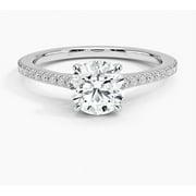 OM-RE OMRE 1 Carat White Gold Women Engagement Ring Lab Grown Lab Created Diamond Promise Ring 10K