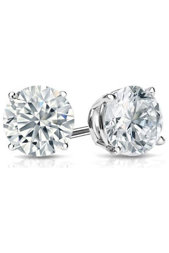 OMRE 3.00 Carat Diamomd Stud Earring 14K White Gold Lab Grown Lab Created