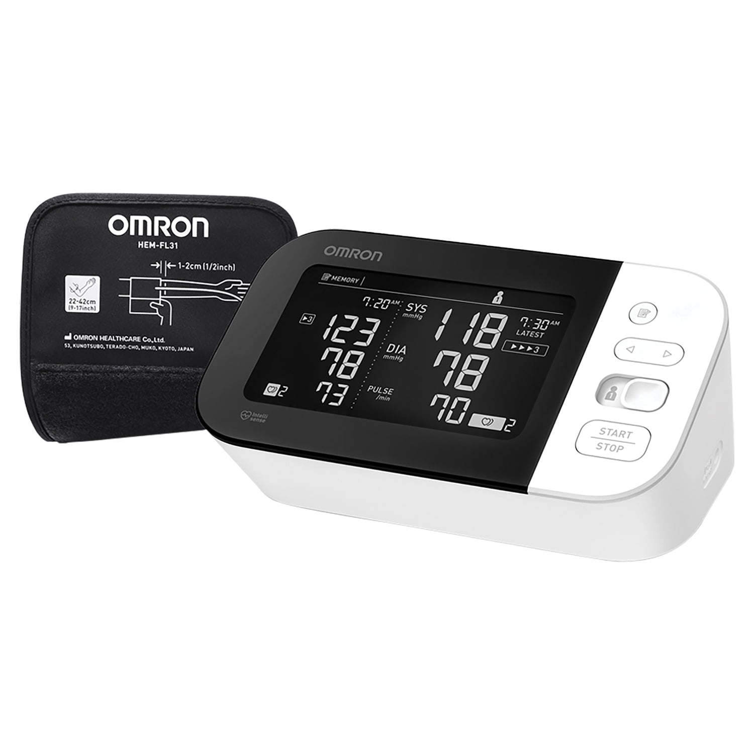  OMRON Platinum Blood Pressure Monitor, Upper Arm Cuff, Digital  Bluetooth Blood Pressure Machine, Stores Up To 200 Readings for Two Users  (100 each) : Health & Household